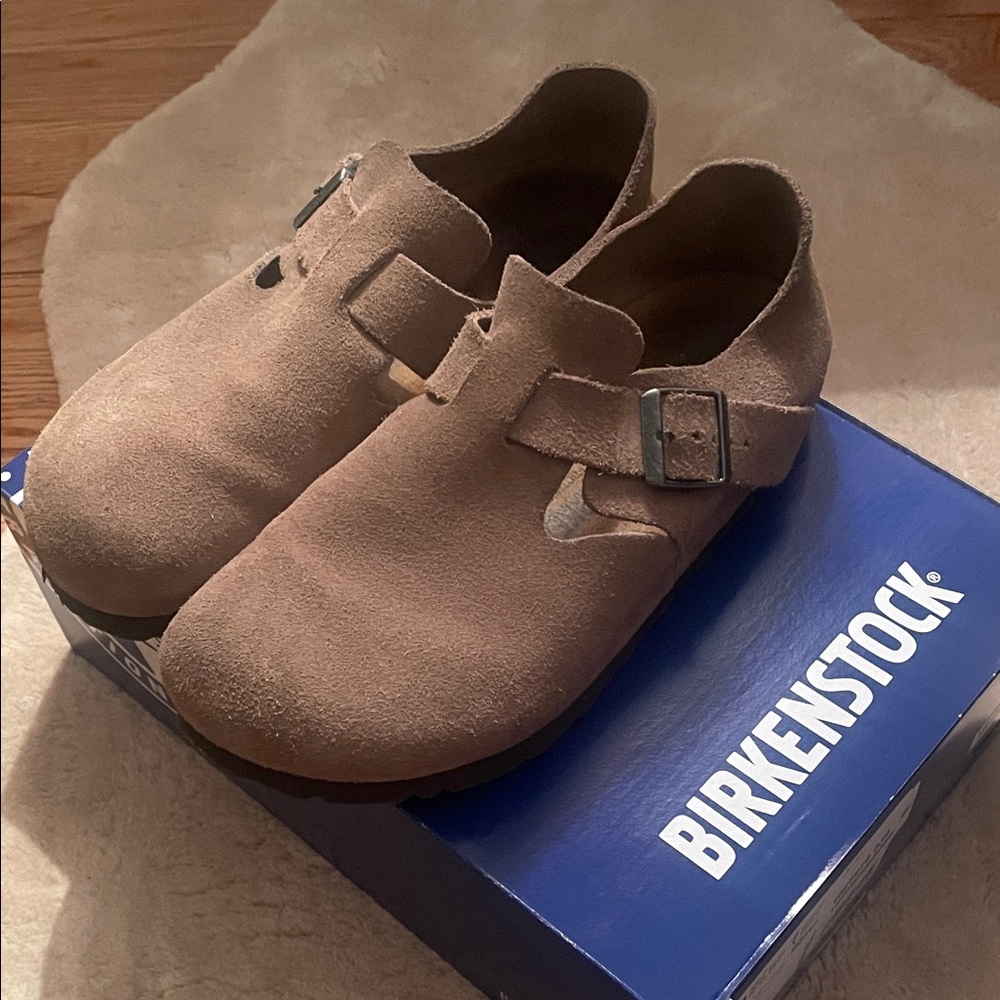 Birkenstock London Suede Leather Taupe 38